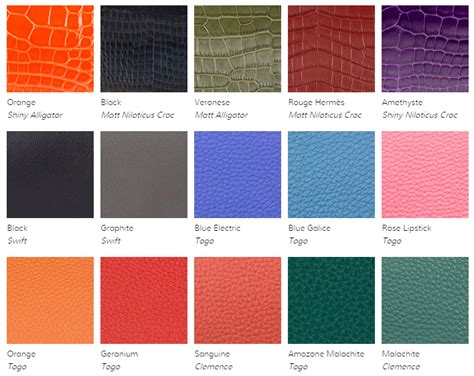 hermes garden party 20|Hermes garden party color chart.